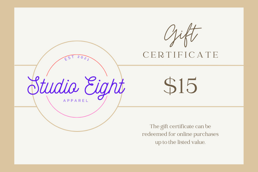 Studio Eight Apparel Gift Certificate