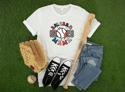 checkered baseball